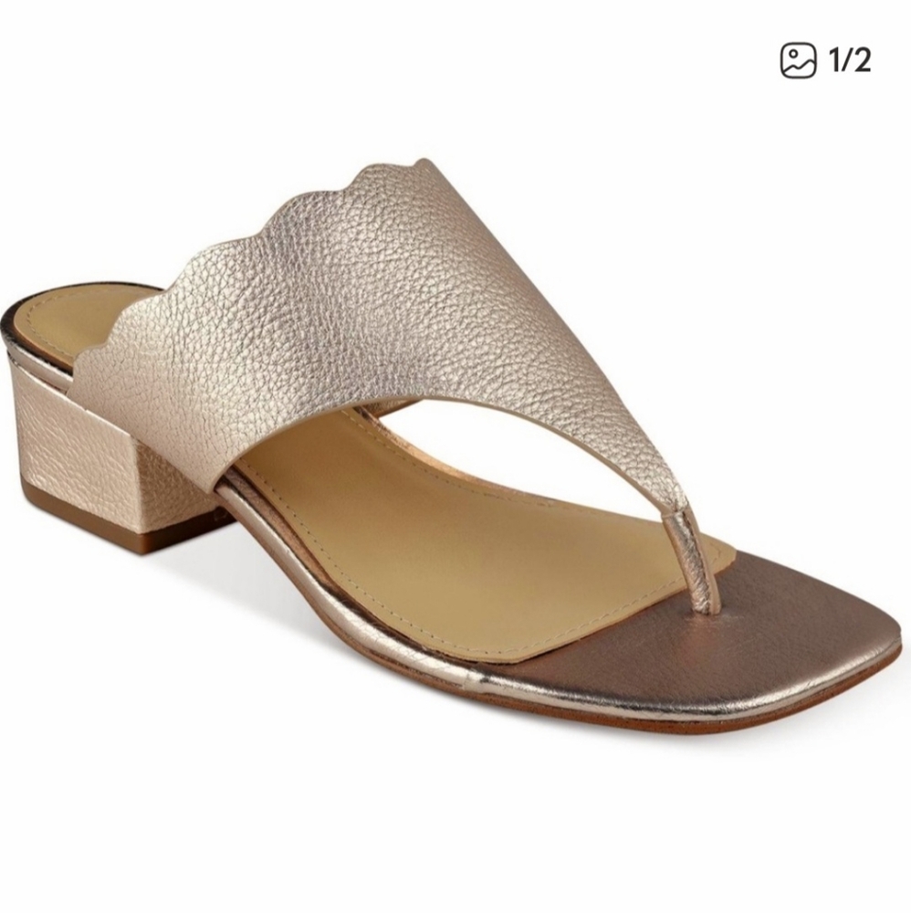 Marc Fisher Gold Sandals
